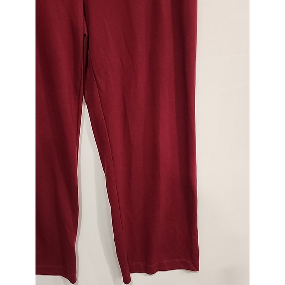 Calvin Klein Leggings Womens L Maroon, 29.5‎ Inseam Pockets Wide Leg - Picture 4 of 14